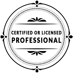 Certified or licensed professional badge